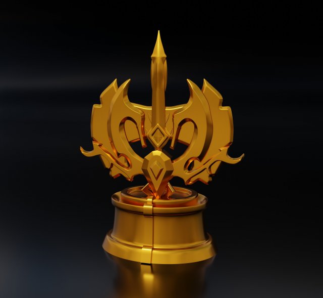 Dota 2 All Hero Challenge Trophy 3D 打印模型 .c4d .max .obj .3ds .fbx .stl .blend
