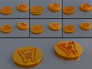 Avatar Elemental Symbols Pack 2 Modèles 3D en vedette