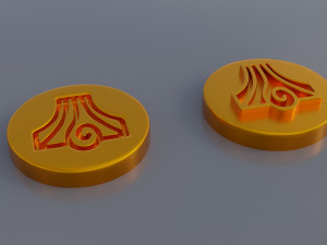 Avatar Elemental Symbols Pack 2 3D Print Model