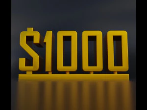 1000 Dollar 3D Print Model