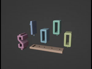 1000 Dollar 3D Print Model