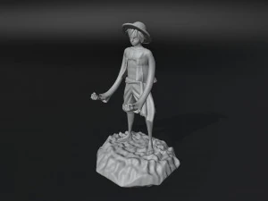 Straw Hat Luffy Controller Stand 3D Print Model