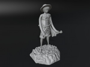 Straw Hat Luffy Controller Stand 3D प्रिंट मॉडल