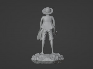 Straw Hat Luffy Controller Stand 3D प्रिंट मॉडल