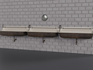 Mens Restroom Urinal 3Dモデル