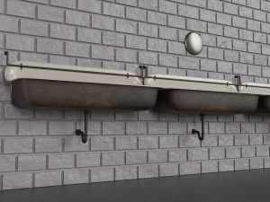 Mens Restroom Urinal 3D Model