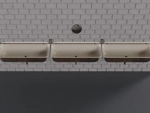Mens Restroom Urinal 3D Model