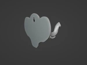Elephant Head Wall Plaque 3D Print Model
