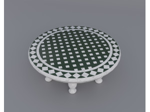 Round Marble Table 3D Model