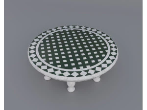 Round Marble Table 3D Model