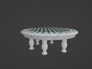 Round Marble Table 3D Model