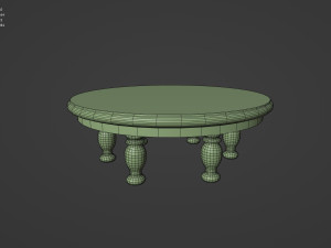 Round Marble Table 3D Model