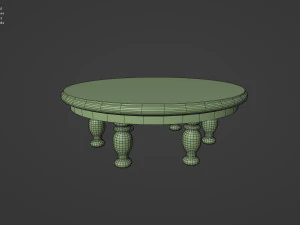 Round Marble Table 3D Model