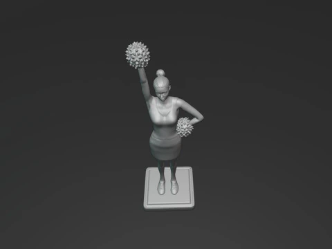 Cheerleader 3D Print Model