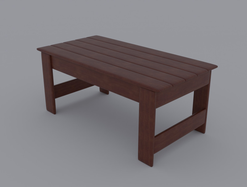 Wooden Side Table 3D 模型 .c4d .max .obj .3ds .fbx .stl .blend