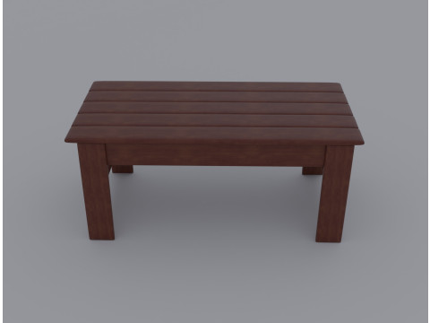 Wooden Side Table 3D 模型
