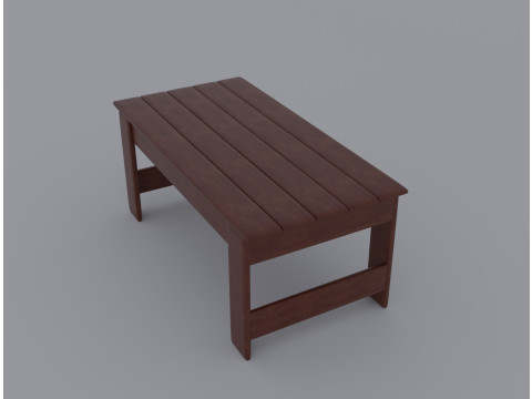 Wooden Side Table 3D 模型