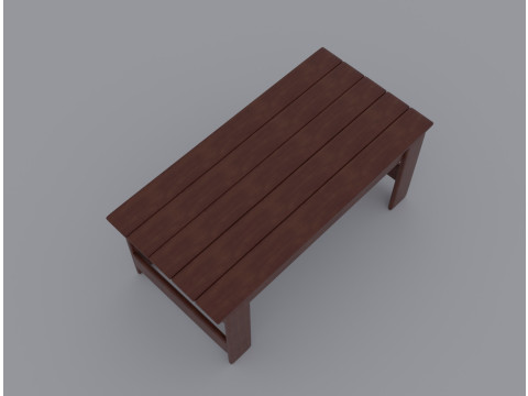 Wooden Side Table 3D 模型
