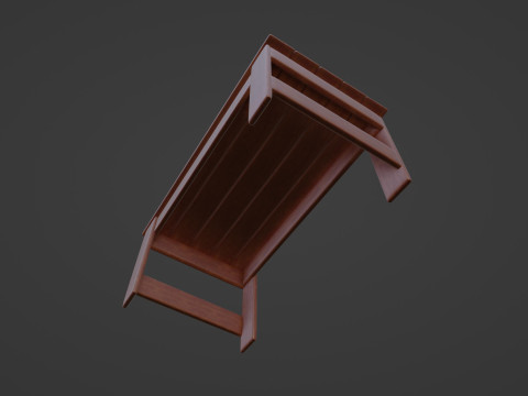 Wooden Side Table 3D 模型
