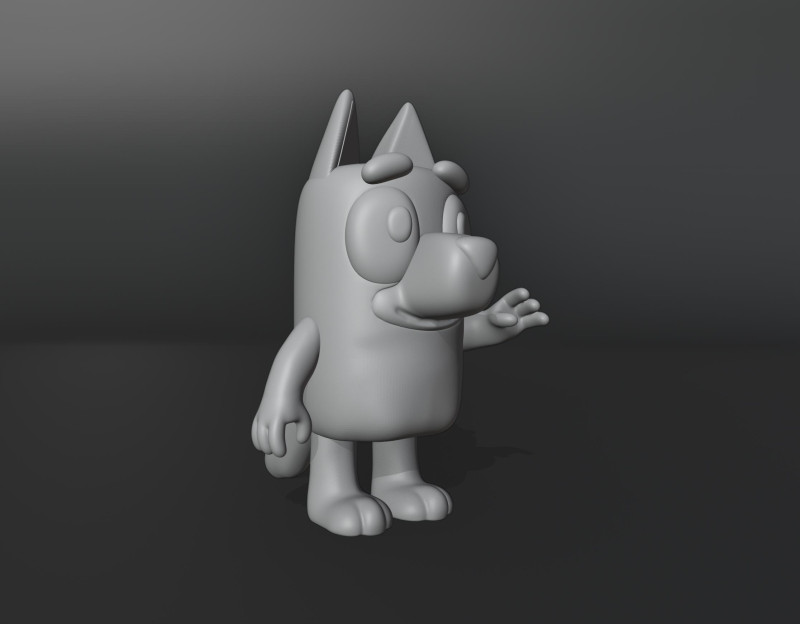 Bluey 3D प्रिंट मॉडल .c4d .max .obj .3ds .fbx .stl .blend 