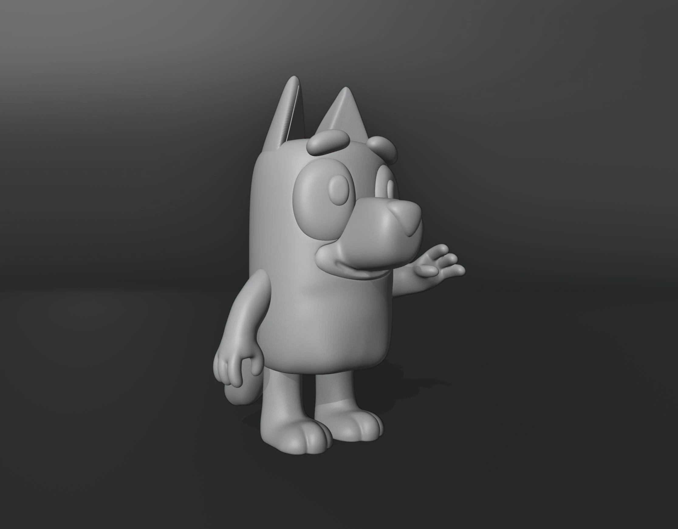 Bluey 3D Print Model .c4d .max .obj .3ds .fbx .stl .blend 