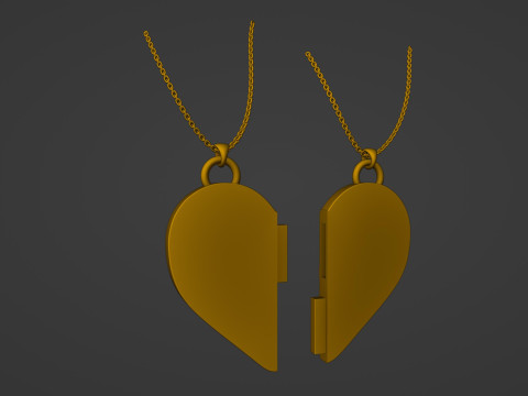 You Are My Missing Half Split Heart Pendants Modello di stampa 3D
