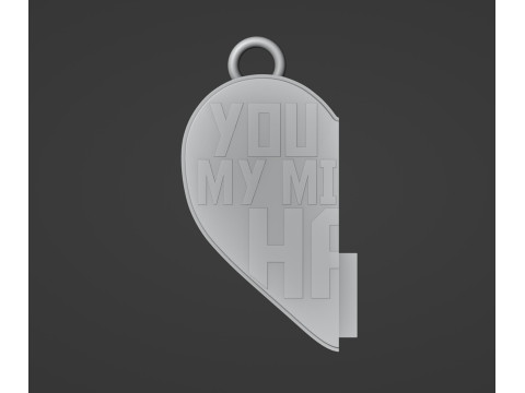 You Are My Missing Half Split Heart Pendants Modello di stampa 3D