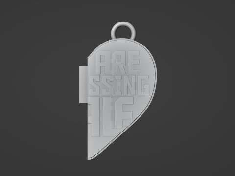 You Are My Missing Half Split Heart Pendants Modello di stampa 3D