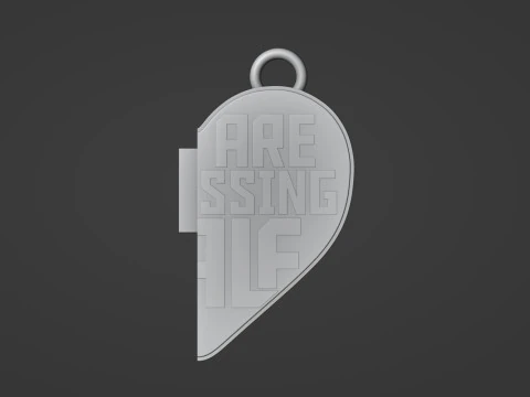You Are My Missing Half Split Heart Pendants 3D Print Model