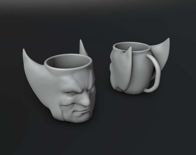 Wolverine Mug 3Dプリントモデル .c4d .max .obj .3ds .fbx .stl .blend 