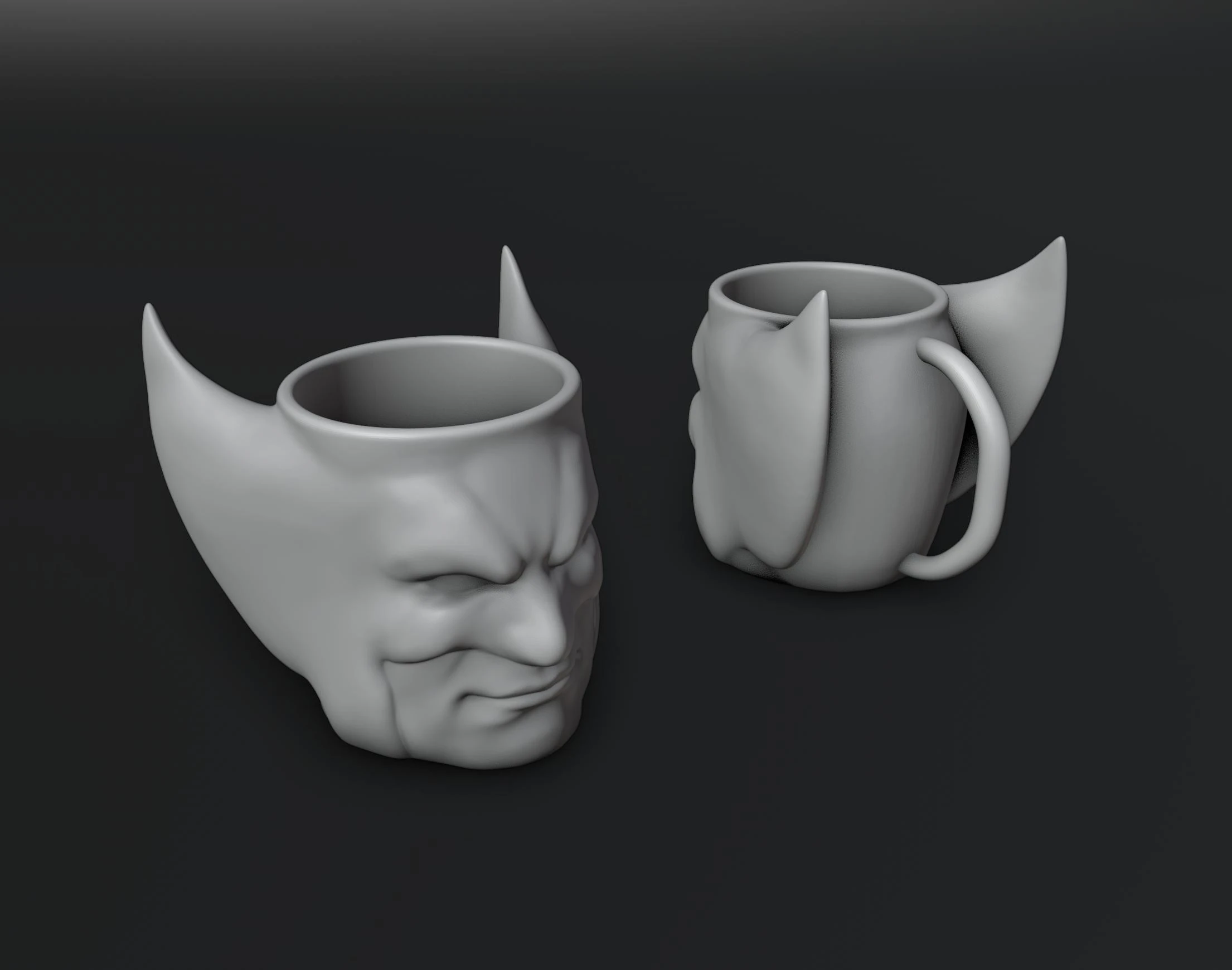 Wolverine Mug 3D Print Model .c4d .max .obj .3ds .fbx .stl .blend 