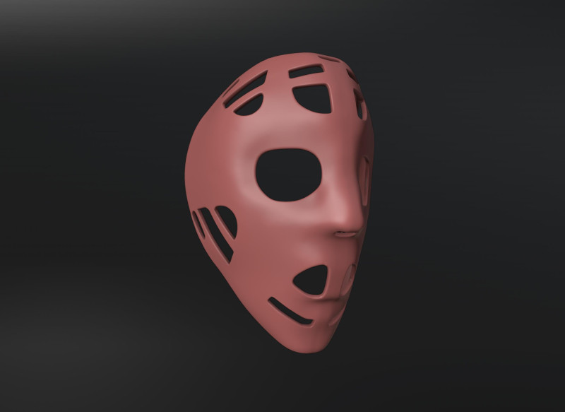 Tony Esposito Mask Hockey Modèles 3D en vedette .c4d .max .obj .3ds .fbx .stl .blend 