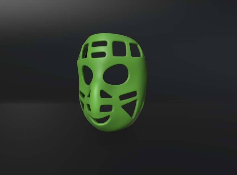 Glenn Hall Mask Hockey 3D Baskı Modeli .c4d .max .obj .3ds .fbx .stl .blend 
