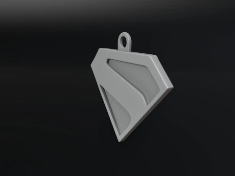 New Superman Logo Keychain 3D Print Model