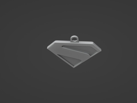 New Superman Logo Keychain 3D-printmodel