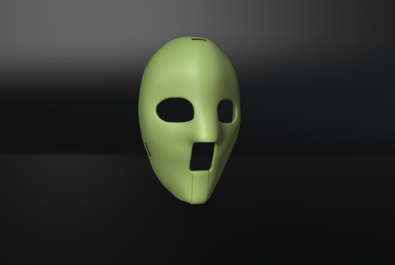 Jacques Plante Mask Hockey Modèles 3D en vedette .c4d .max .obj .3ds .fbx .stl .blend 
