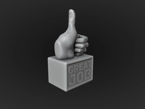 Thumbs Up Motivational Reminder 3D Print Model