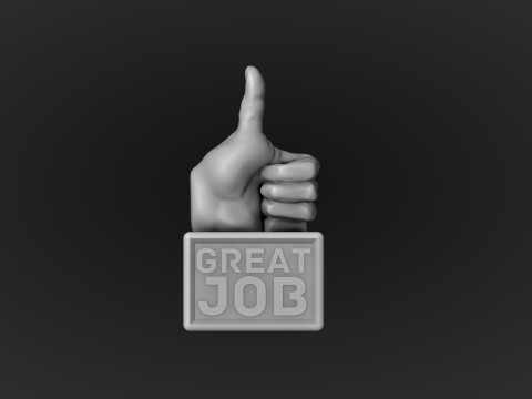 Thumbs Up Motivational Reminder Modèles 3D en vedette