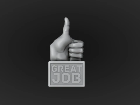 Thumbs Up Motivational Reminder 3D Print Model
