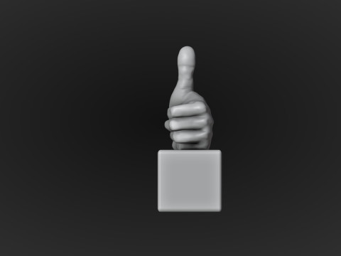 Thumbs Up Motivational Reminder Modèles 3D en vedette