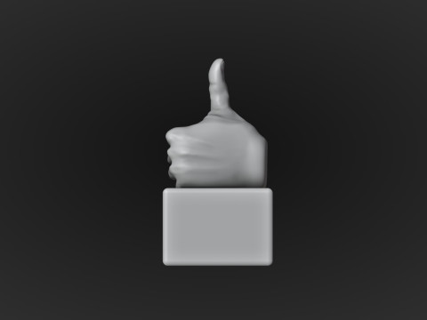Thumbs Up Motivational Reminder Modèles 3D en vedette