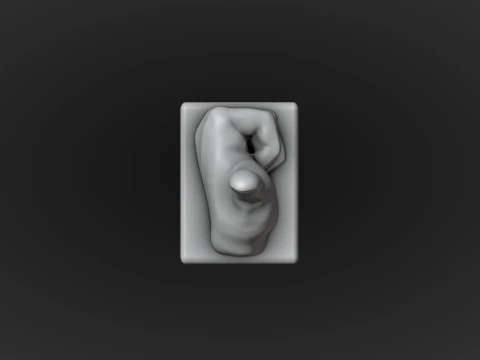 Thumbs Up Motivational Reminder 3D Print Model