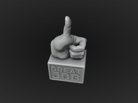 Thumbs Up Motivational Reminder Modèles 3D en vedette