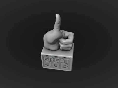 Thumbs Up Motivational Reminder 3D Print Model