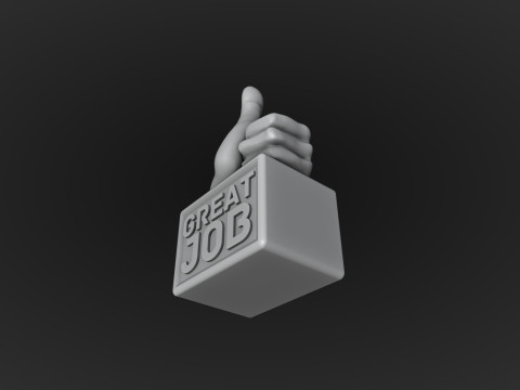 Thumbs Up Motivational Reminder Modèles 3D en vedette