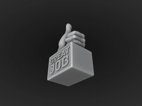 Thumbs Up Motivational Reminder 3D Print Model