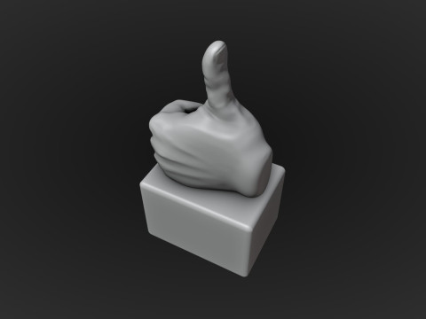 Thumbs Up Motivational Reminder Modèles 3D en vedette