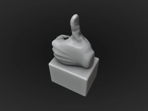 Thumbs Up Motivational Reminder 3D Print Model