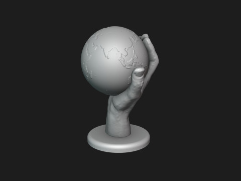 Hand Holding Globe 3D 打印模型