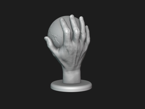 Hand Holding Globe 3D प्रिंट मॉडल